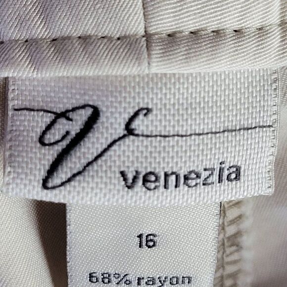 Venezia Cropped Cargo Pants 16 Beige Lightweight Drawstring Patch Pocket Granola - Picture 9 of 12